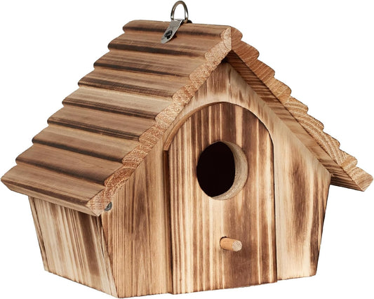 NATUREYLWL Easy-Clean Hanging Wooden Bird House